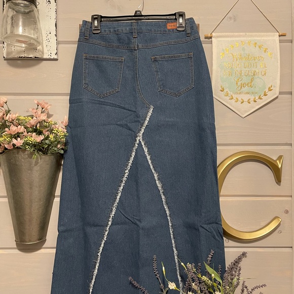 Long Denim Skirt - Picture 2 of 2